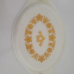 Vintage Pyrex 943-C6  Butterfly Gold Oval Casserole Replacement Lid Only