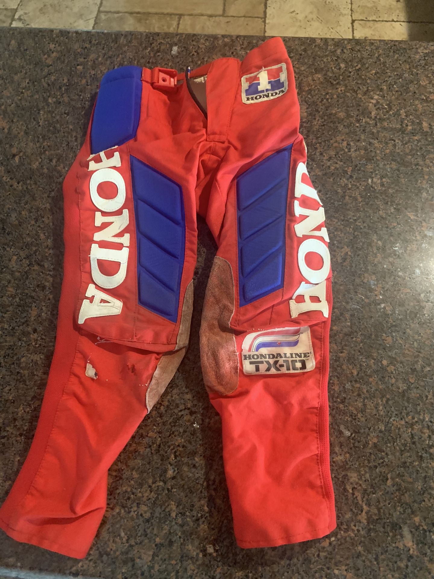 Vintage 80s Kids Size 24 Honda line TX-10 Moto Pants Made In Finland Top Of Buckle Is Missing Great Old School Moto Pants