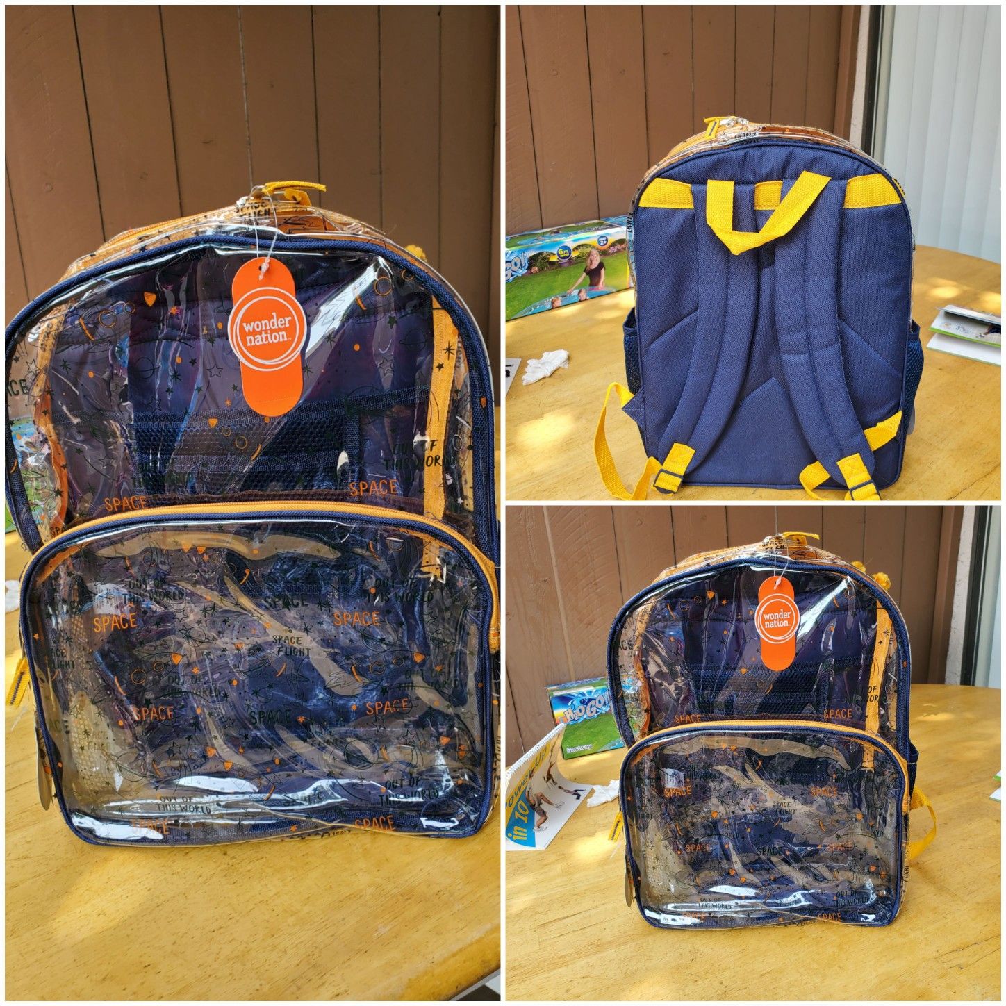 Brand new see thru backpack π for boys