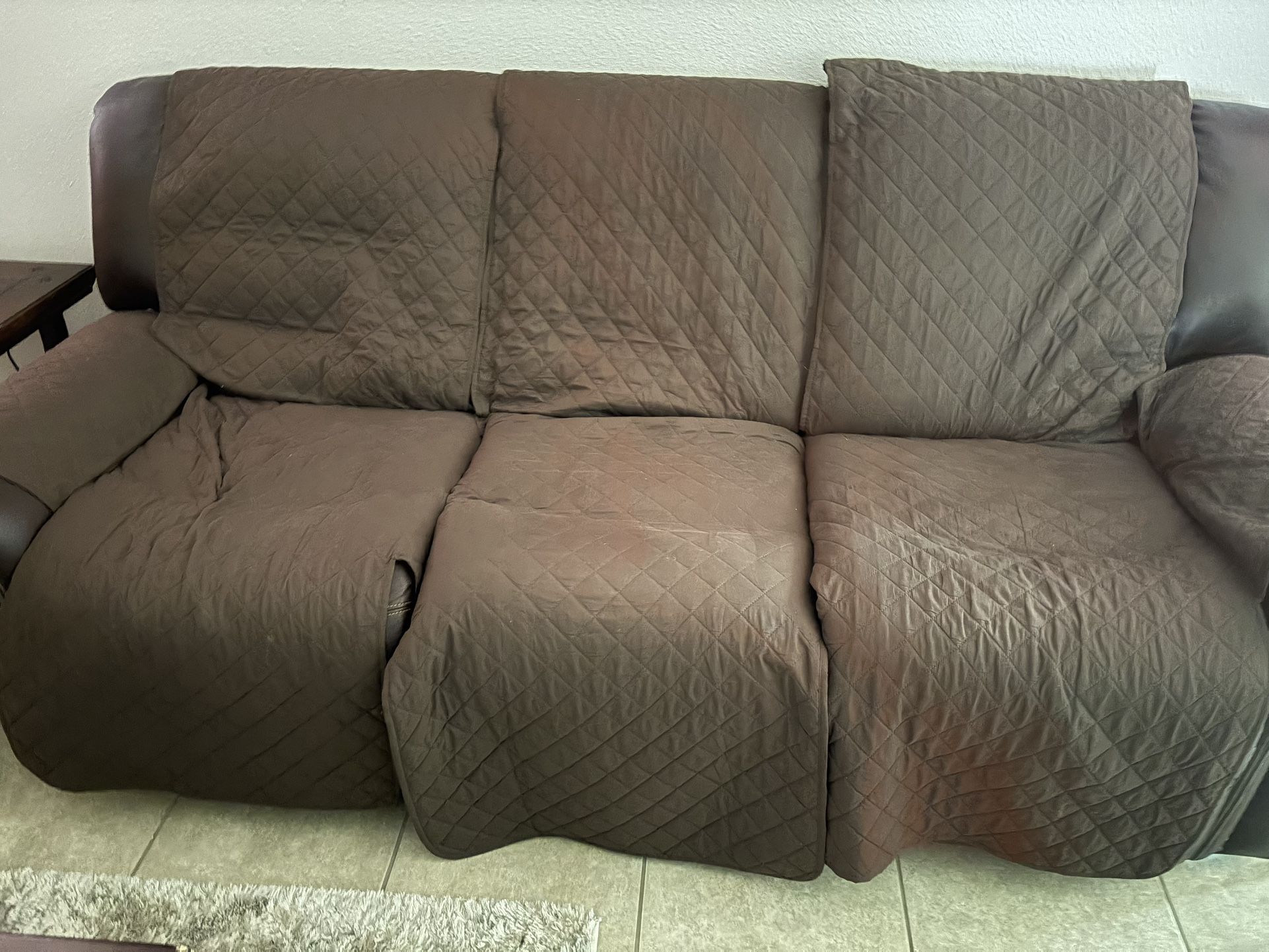 FREE! Used Manual Reclining Sofa & Loveseat