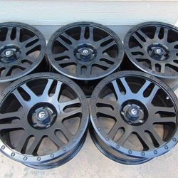 5 USED 20X9 Matte Black Fuel RECOIL Rims 5X127 5X5 JEEP +1MM Offset