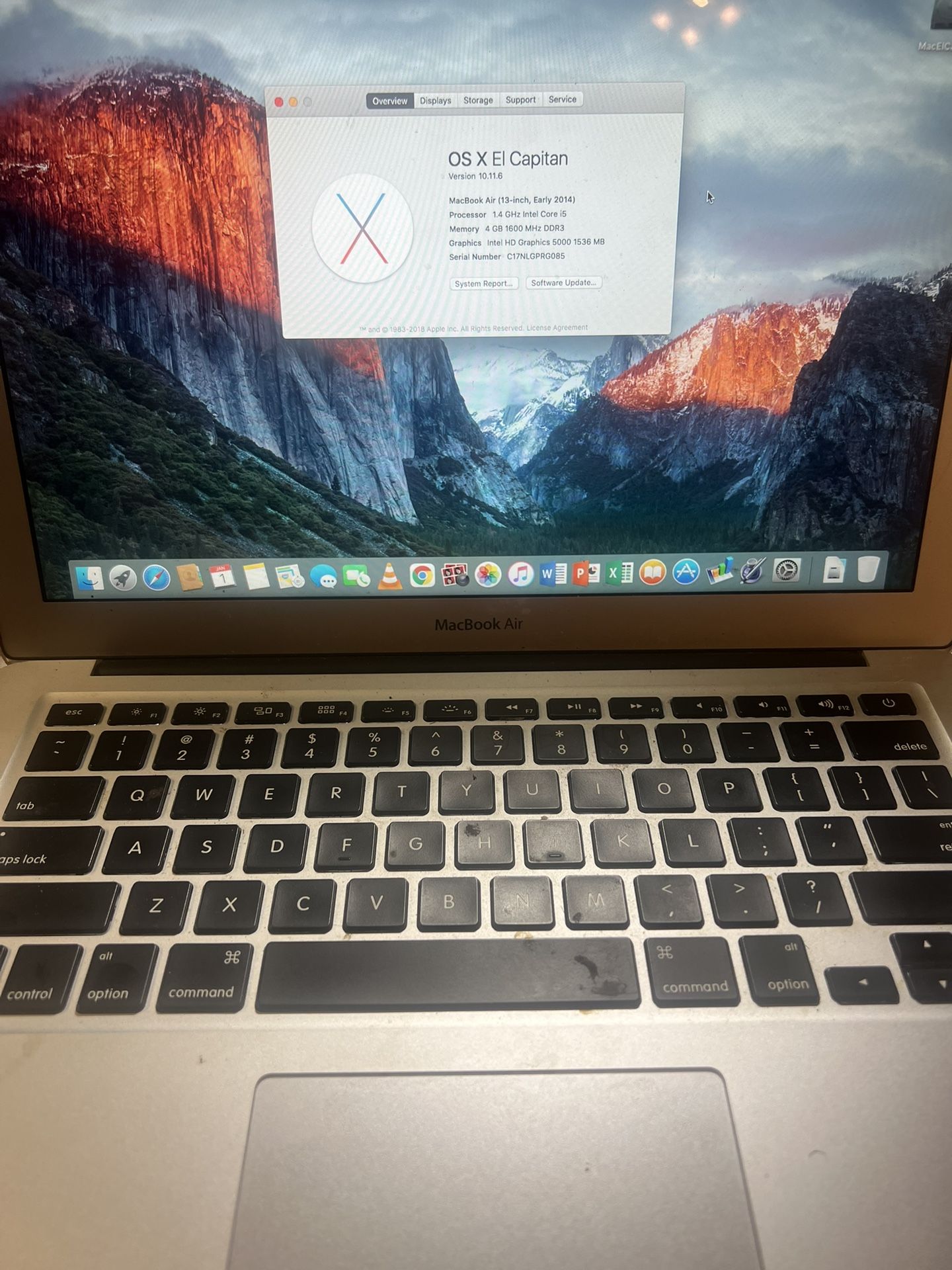 Apple Macbook Air 13” Laptop 2014