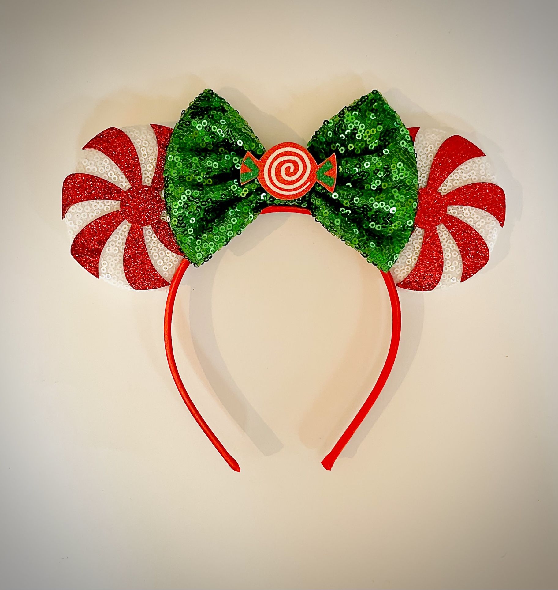 Kids Infant Holiday Disney Christmas Minnie ears head band  