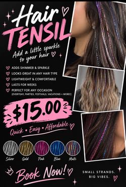 Girly hair tensil