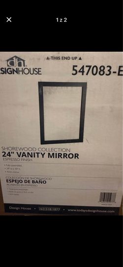 24 vanity mirror black