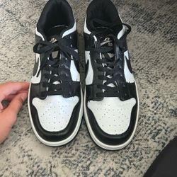 Jordan one black and white blue