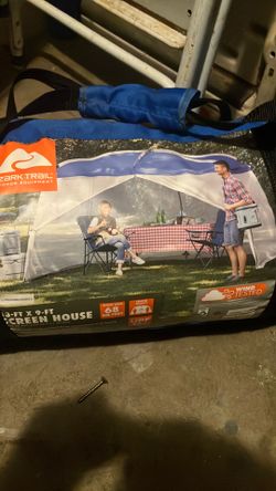 Camping. Screen house