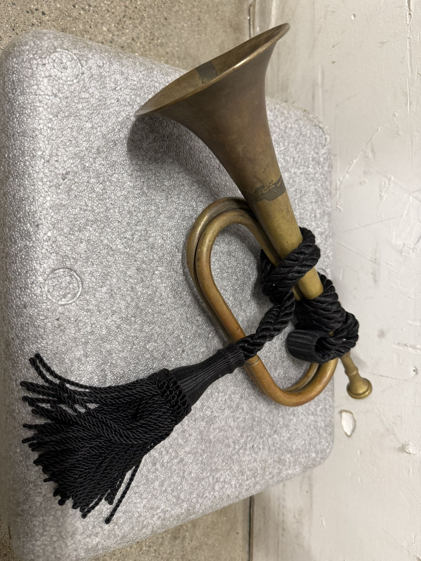 Vintage Antique Brass Bugle Horn