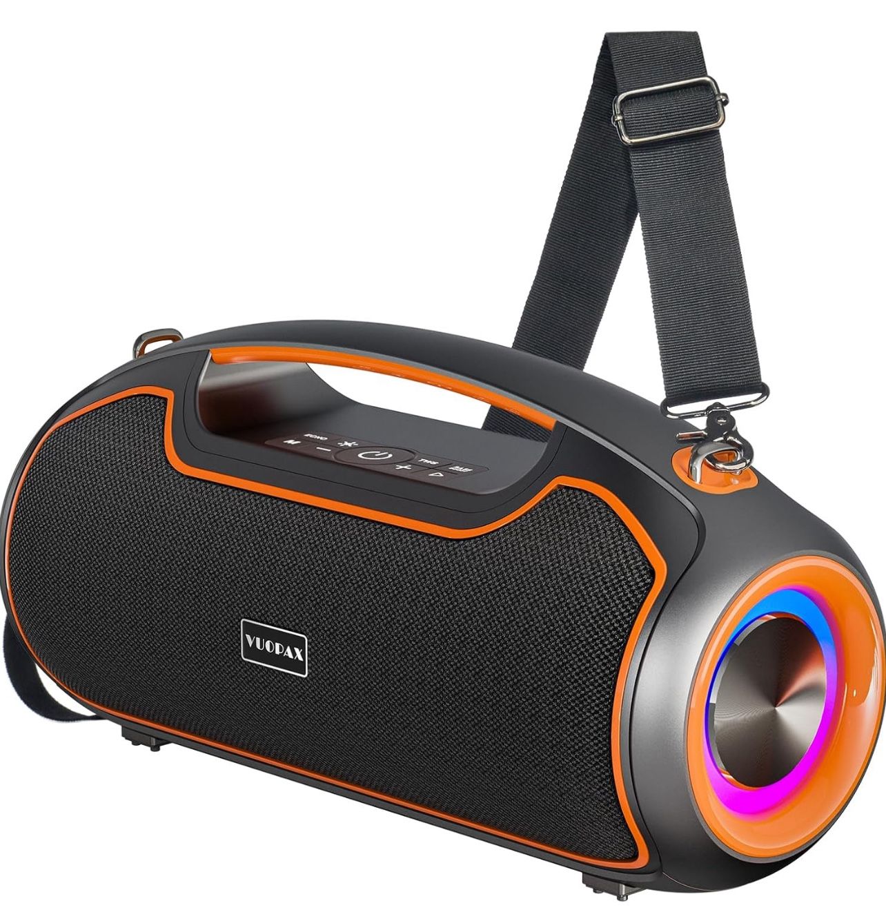 Portable Bluetooth Speakers, 200W Peak Loud Sound and Deep Bass for Party, IP65 Waterproof Wireless Outdoor Speaker w/ 2*Subwoofer/Tweeter/DSP/Bass Bo