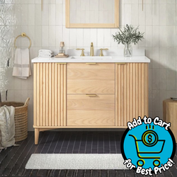 Ove Decors Gabi 48" Fluted Free Standing Single Basin Vanity
