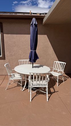 Heavy-Duty Metal Patio Table & 4 Chairs – $200 OBO