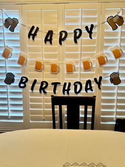 Beer birthday banner - selling for $8.00