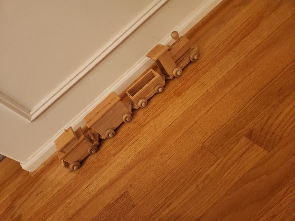 4 Piece Wood Train Hand Crafted Toy or Decor $18