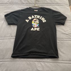 A Bathing Ape College Tee Colored Camo Shirt 