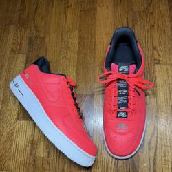 Size 11 - Nike Air Force 1 '07 LV8 Double Air Pack - Laser Crimson