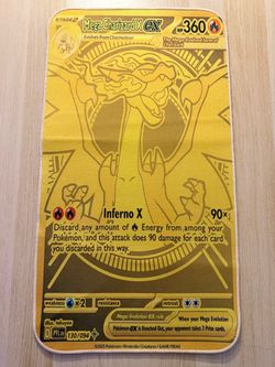 Pokemon Mega Charizard Gold Rug!