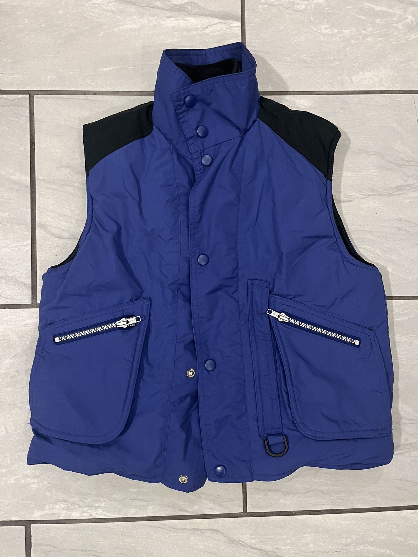 Vintage 90s GAP Outdoor insulated Ski Winter Vest Blue Size Large Boys Youth