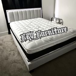 New Queen Bed Frame With Mattress 