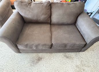 Gray Fabric Loveseat Couch