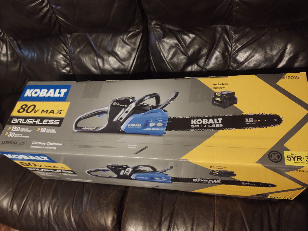 Kobalt chain saw new ((( no charger no battery))) firm price