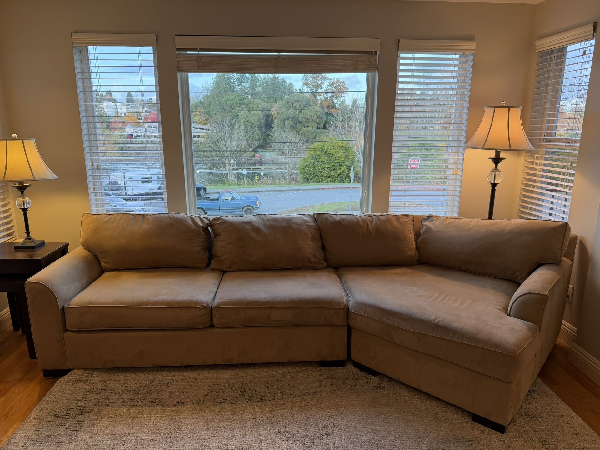 Make Offer! 2 Piece Sectional Sofa With Chaise Lounge