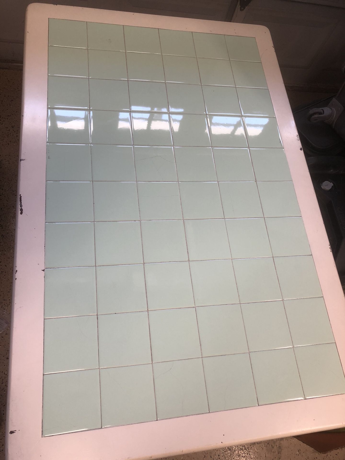 Tiled kitchen table
