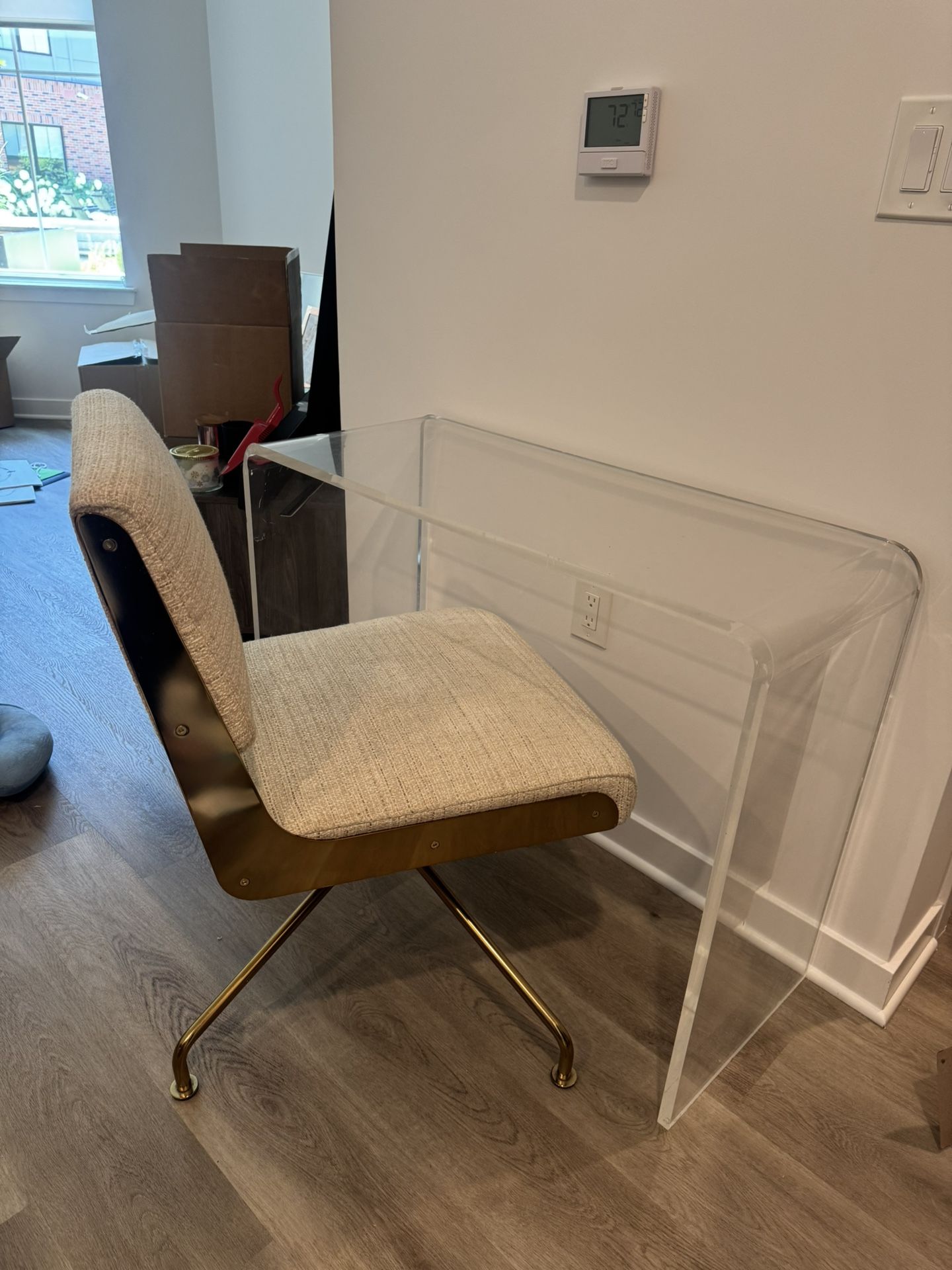 CB2 38” Acrylic Console Table