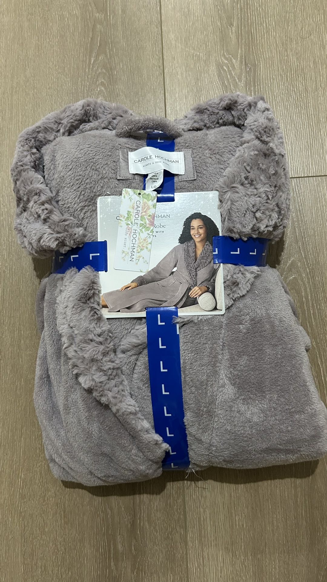Womens Plush Wrap Robe With Pockets