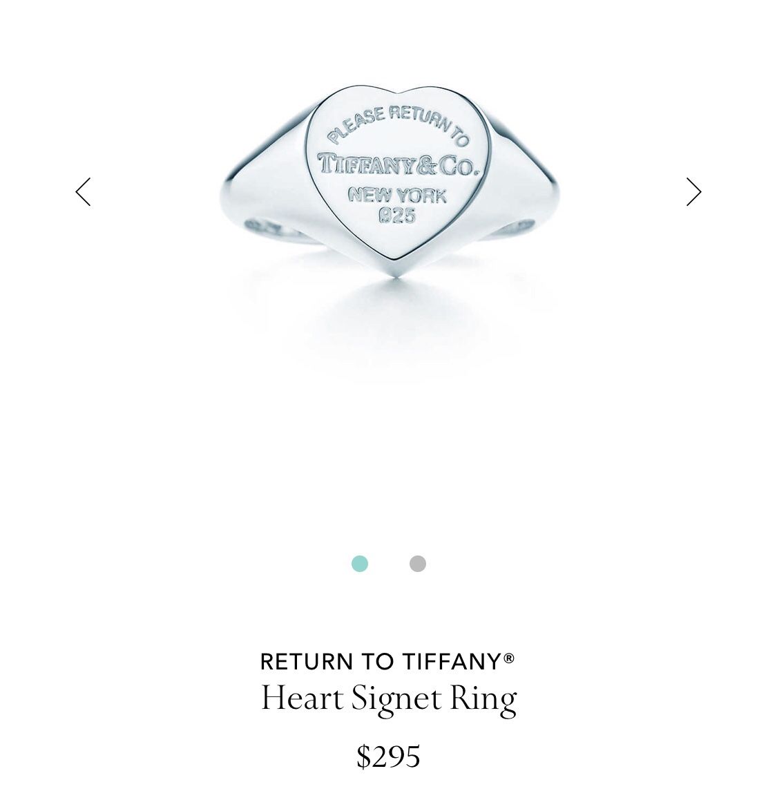 BRAND NEW- Tiffany & Co Heart Signet Ring