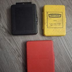 SEARS CRAFTSMAN DRILL BIT SETS VTG MADE IN THE USA