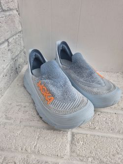 Hoka Restore TC Shoes Mens 8 Womens 9 Illusion Dusk Light Blue Slip On