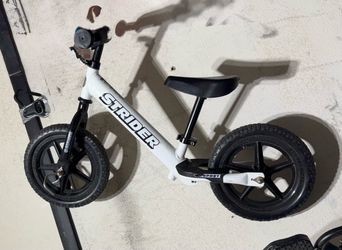 White strider toddler bike gently used