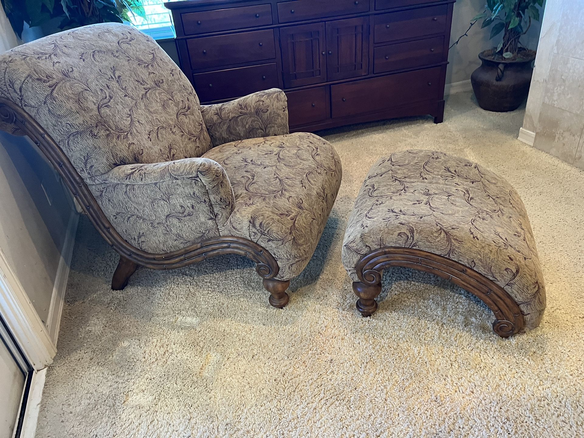 Chair & Ottoman By Schnadig