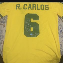 Roberto Carlos Brazil Signed Authentic Jersey !