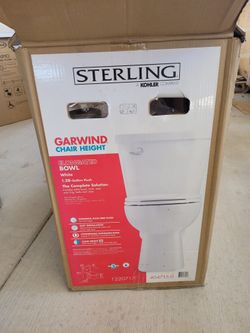 Sterling Garwind White WaterSense Elongated Comfort Height 2-Piece Toilet 12-in Rough-In Size Sterling Garwind White WaterSense Elongated Comfort Height 2-Piece Toilet 12-in Rough-In Size