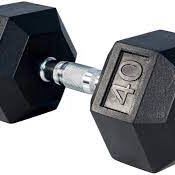 Rubber Hex Dumbbell Set 40lb