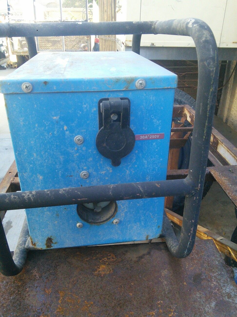 120 v and 220 v generator power junction box with breaker panel