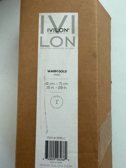 Ivilion Drapery rod set  warm gold finish