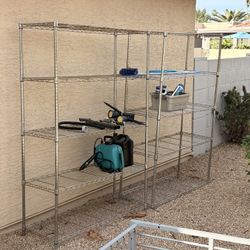 5 -Tier Chrome Metal  Shelves ( 47.7-in W x 18-in D x 72-in H )