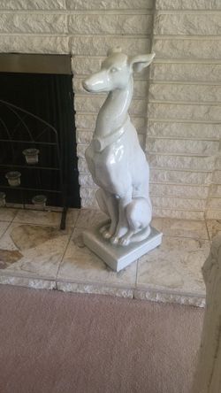 Ceramic Self Standing Dog Statue Figure
