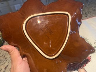 Leaf glass plate from pottery barn