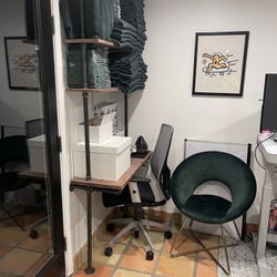 Wall Mounted Desk With Shelves