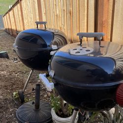 2 weber charcoal grills