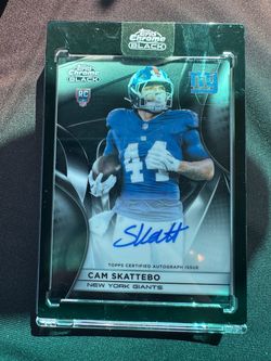 2025 Topps Chrome Black Cam Skattebo Rookie Auto