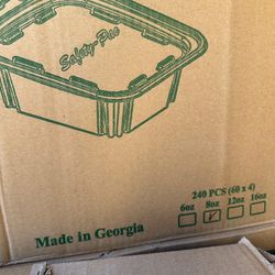Clear Containers 8oz. Safety Pac. 240 Per Box