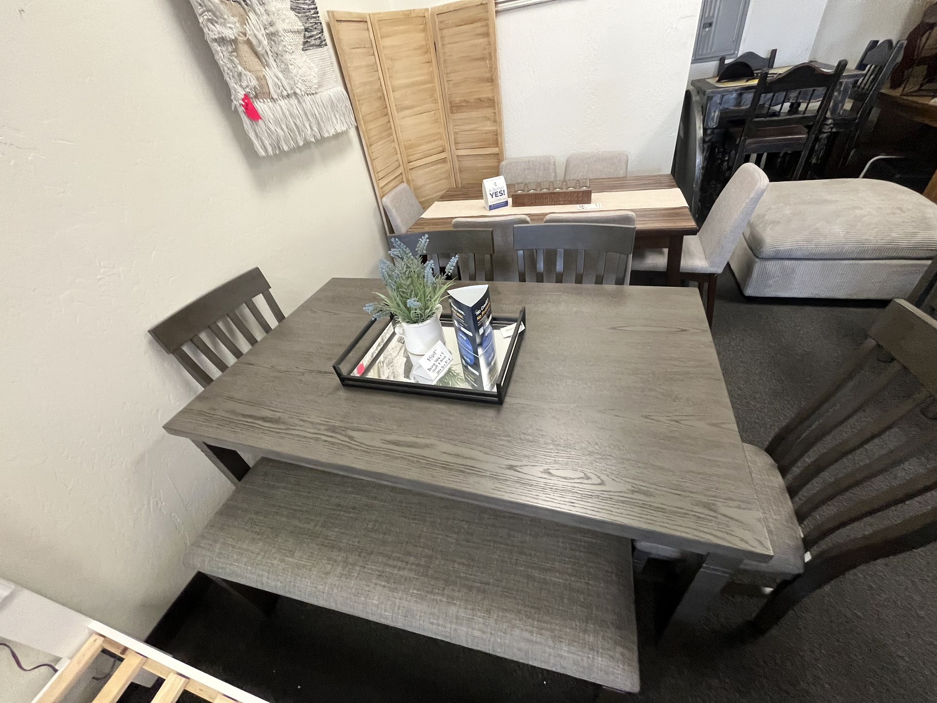 Dining Table +4 Chairs And Bench