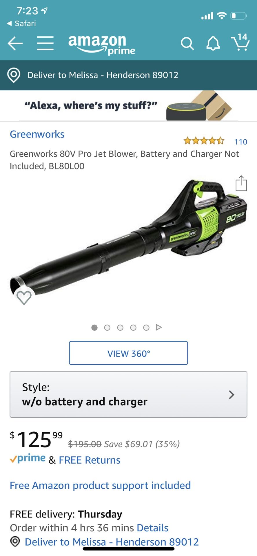 Greenworks Pro leaf blower leafblower