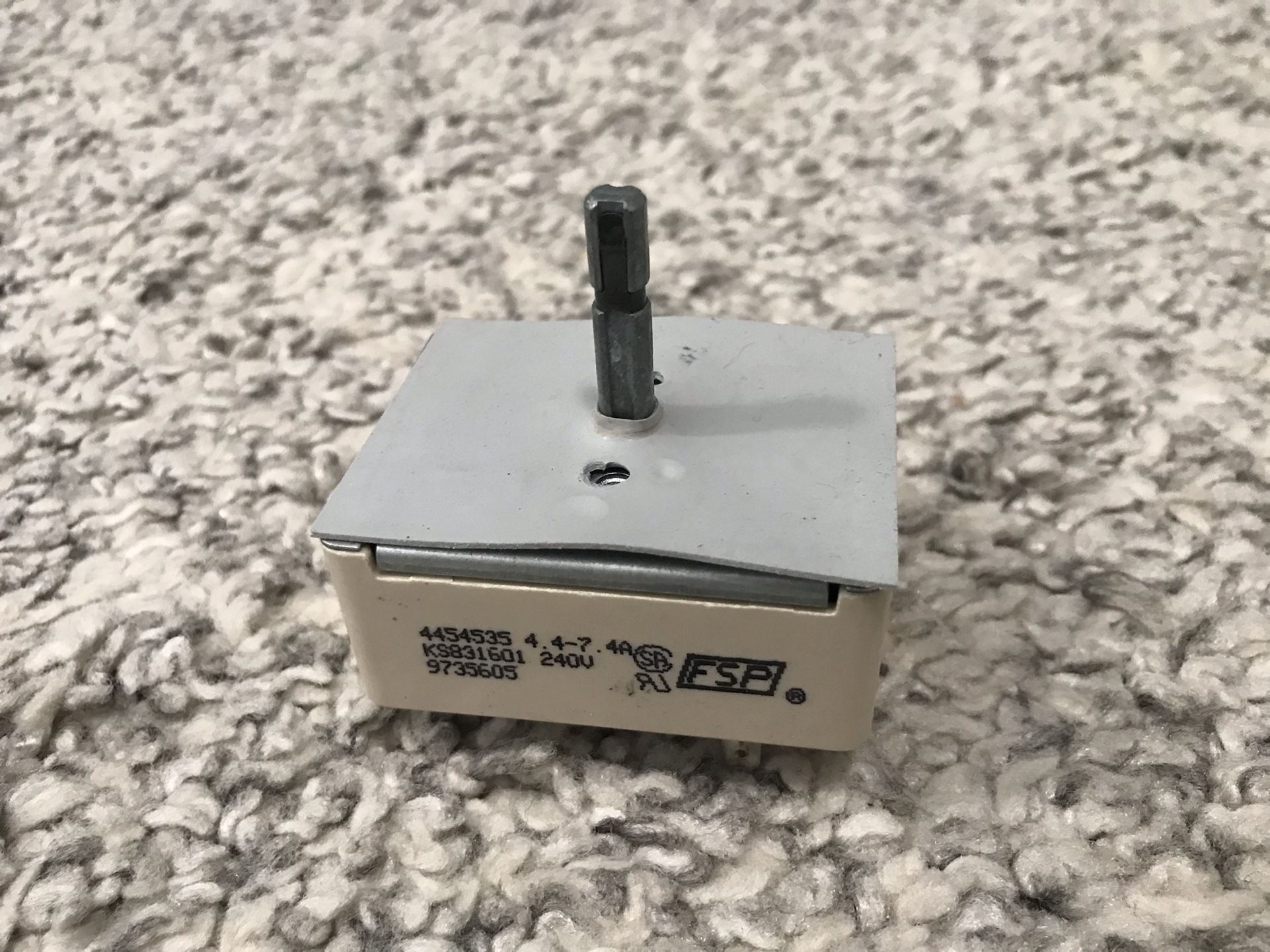 Whirlpool Cooktop Element Single Zone Switch (contact info removed)/(contact info removed)