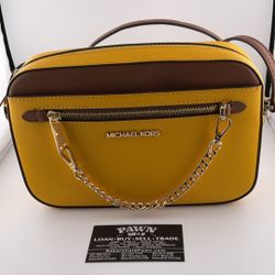 Yellow Michael Kors Crossbody Bag 
