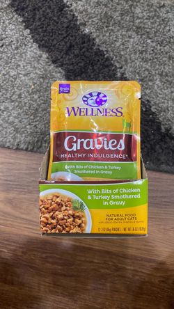 Wellness Complete Health Healthy Indulgence Gravies Chicken & Turkey Natural Grain-Free Wet Cat Food, 3-oz pouch